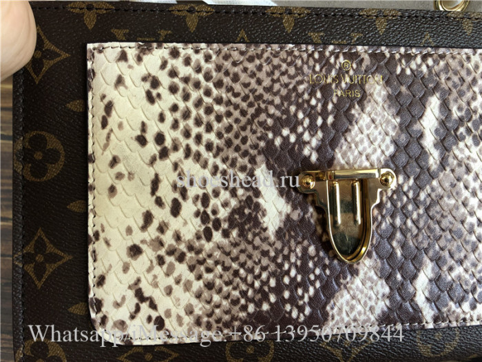 Original Quality Louis Vuitton Monogram Python leather Victoire Chain Bag N92961