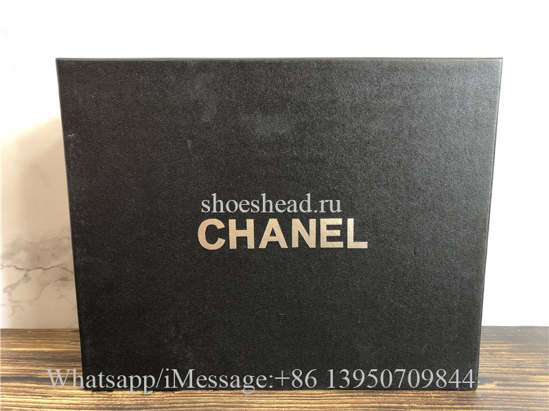 Chanel White Orange CC Logo High Top Sneaker