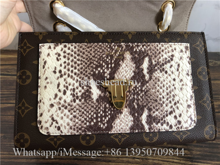 Original Quality Louis Vuitton Monogram Python leather Victoire Chain Bag N92961
