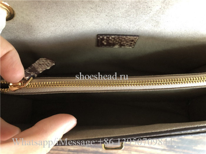 Original Quality Louis Vuitton Monogram Python leather Victoire Chain Bag N92961