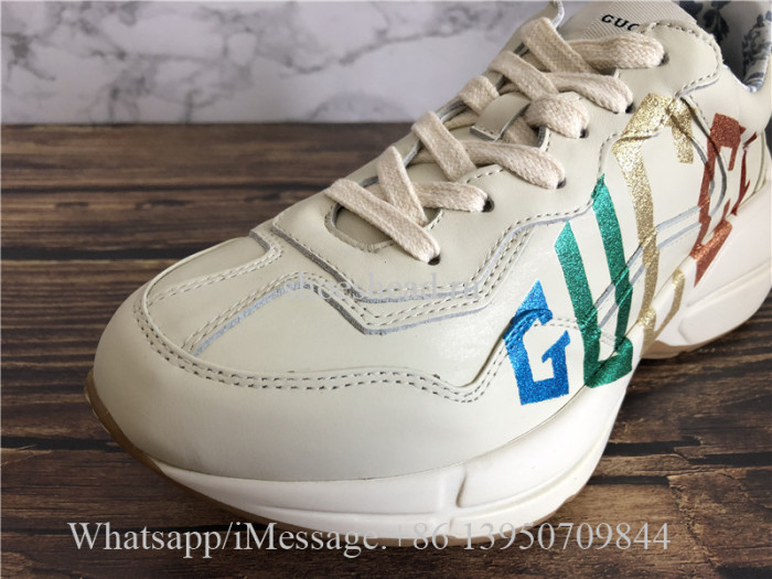 Gucci Rhyton Vintage Trainer Sneaker Multicolor Web Signature