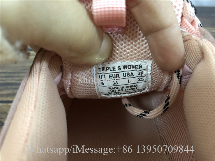 Balenciaga Triple S Clear Sole Trainer Pink