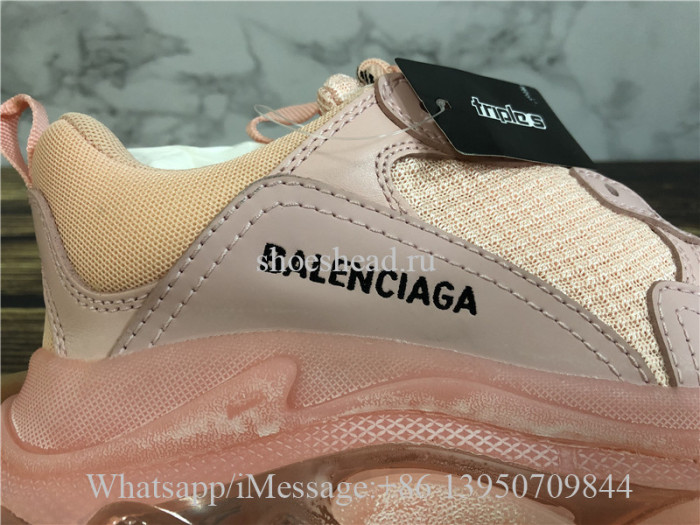 Balenciaga Triple S Clear Sole Trainer Pink