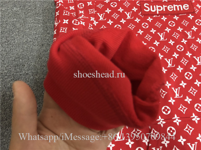 Louis Vuitton x Supreme Red Sweat Hoodie
