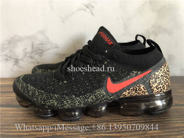 Nike Air VaporMax Flyknit 2 Black Red Hook