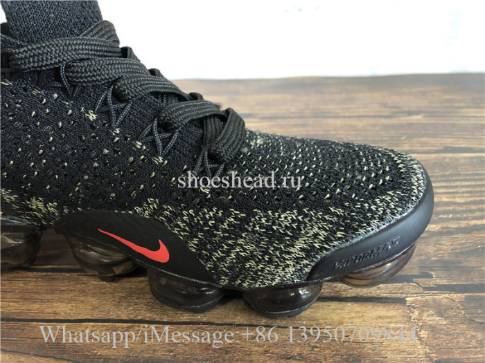 Nike Air VaporMax Flyknit 2 Black Red Hook