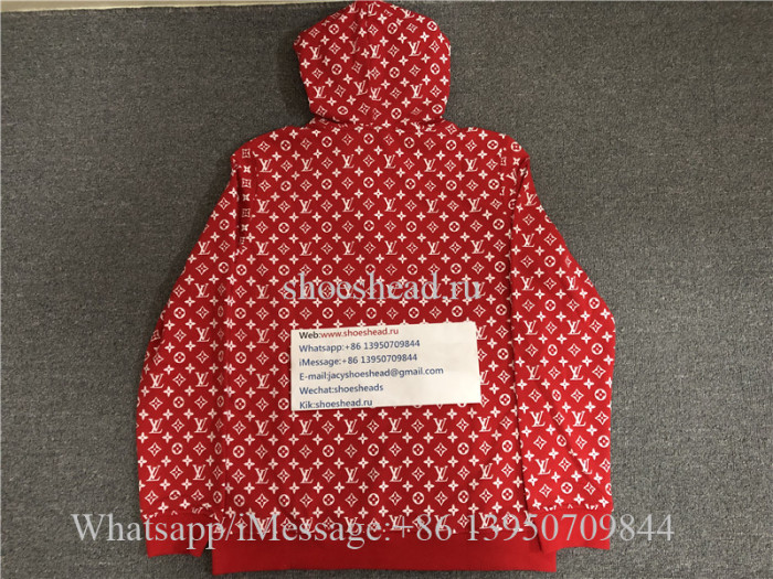 Louis Vuitton x Supreme Red Sweat Hoodie