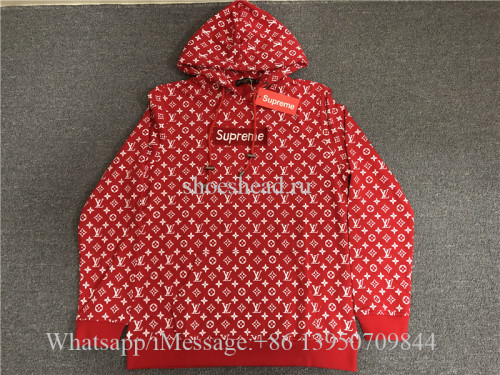 Louis Vuitton x Supreme Red Sweat Hoodie