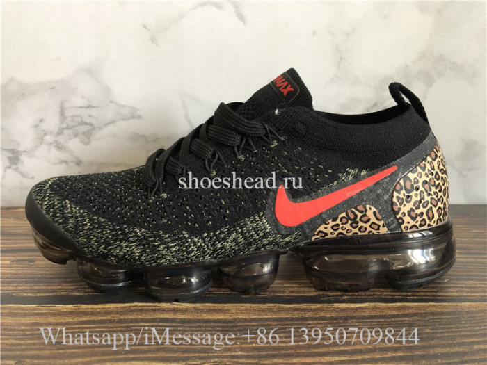 Nike Air VaporMax Flyknit 2 Black Red Hook