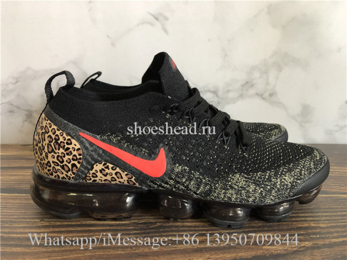 Nike Air VaporMax Flyknit 2 Black Red Hook