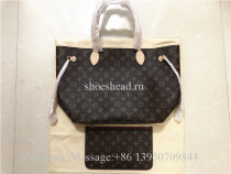 Original Louis Vuitton Neverfull Tote Pochette Clutch Neo GM Brown Monogram Canvas Shoulder Bag