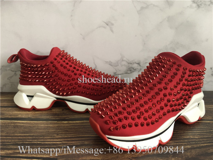 Christian Louboutin Spike Sock Donna Sneaker Red