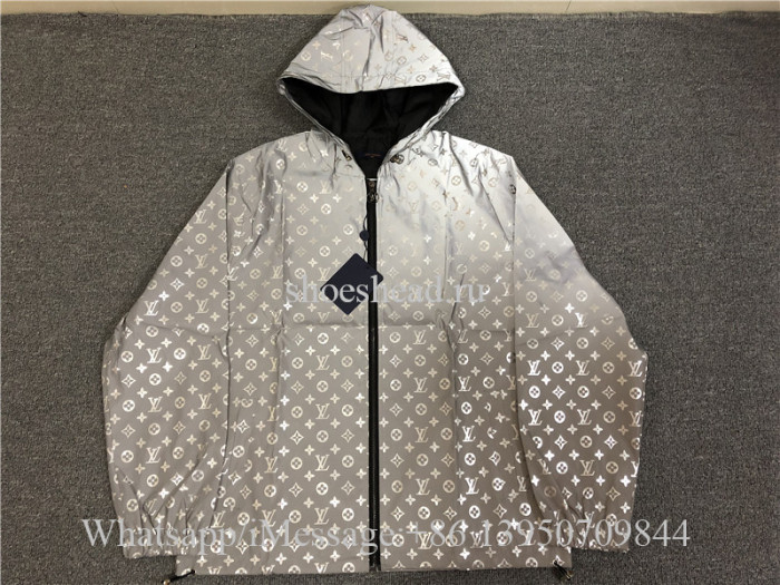 Louis Vuitton Fluorescent 3M Reflective Windbreaker Jacket Sliver