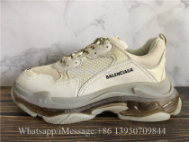 Balenciaga Triple S Clear Sole Trainer Champagne