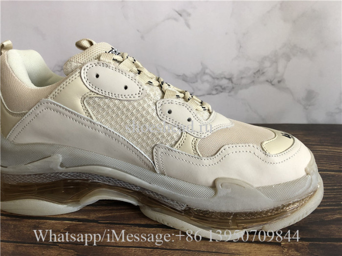 Balenciaga Triple S Clear Sole Trainer Champagne