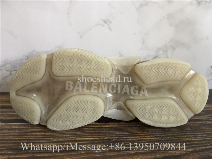 Balenciaga Triple S Clear Sole Trainer Champagne