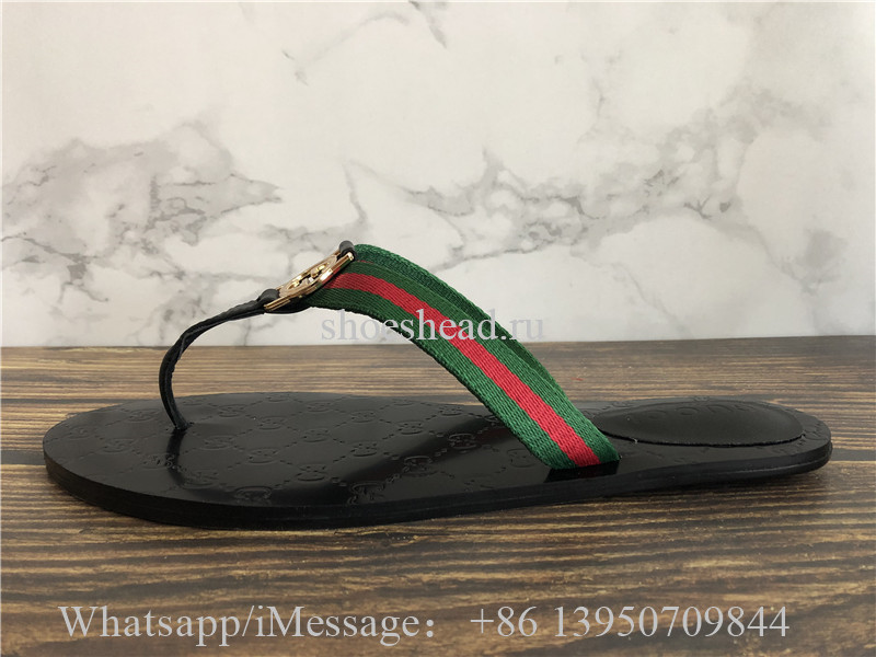 Gucci Web GG Thong Sandal Slipper