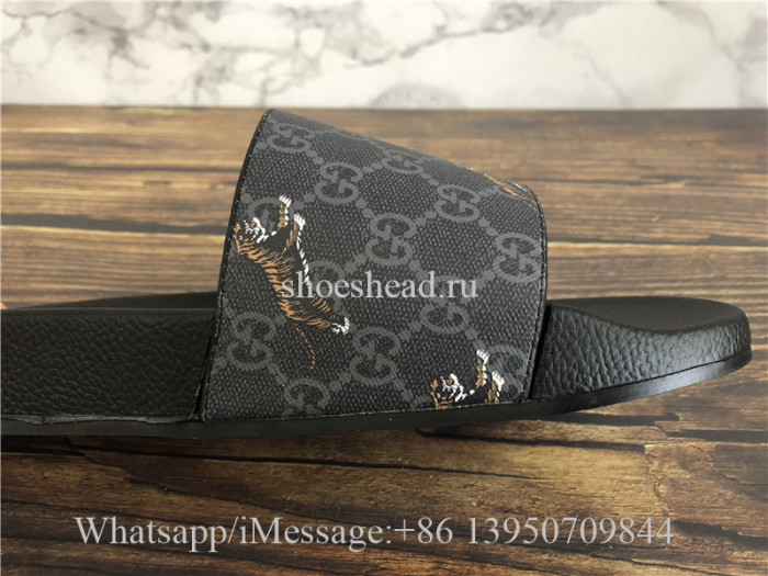 Gucci GG Supreme Pursuit Tiger Print Slide Sandal