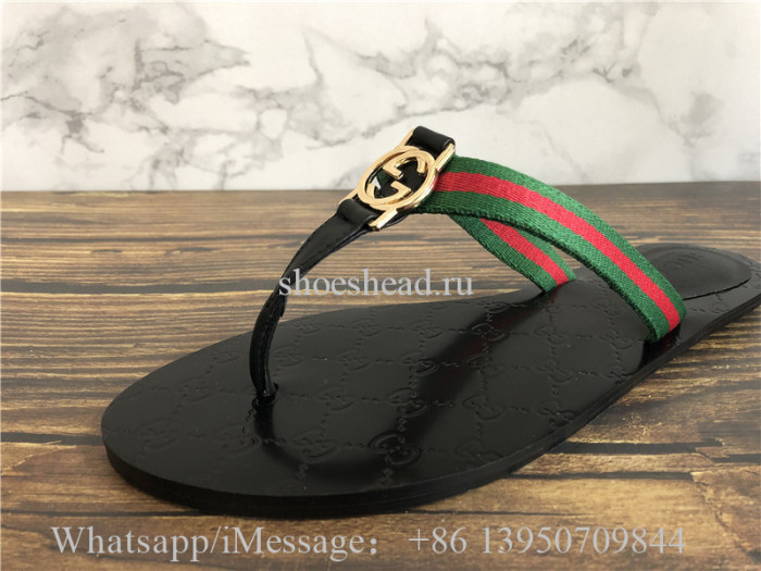 Gucci Web GG Thong Sandal Slipper