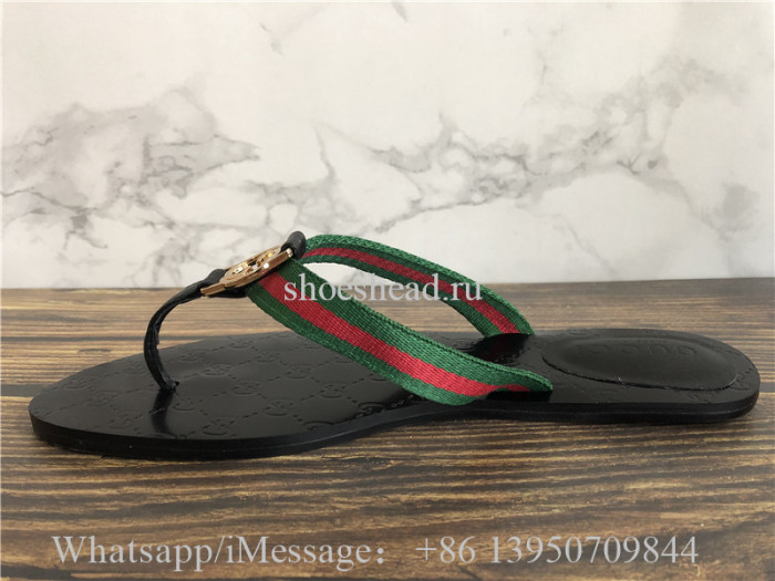 Gucci Web GG Thong Sandal Slipper