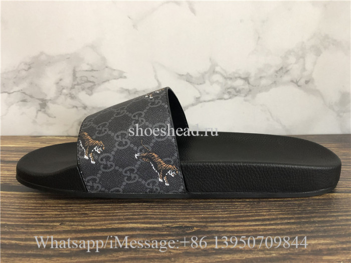 Gucci GG Supreme Pursuit Tiger Print Slide Sandal