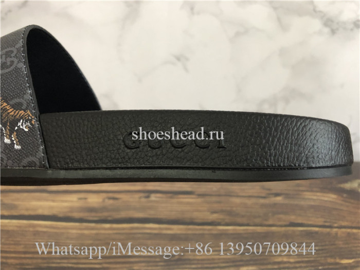 Gucci GG Supreme Pursuit Tiger Print Slide Sandal