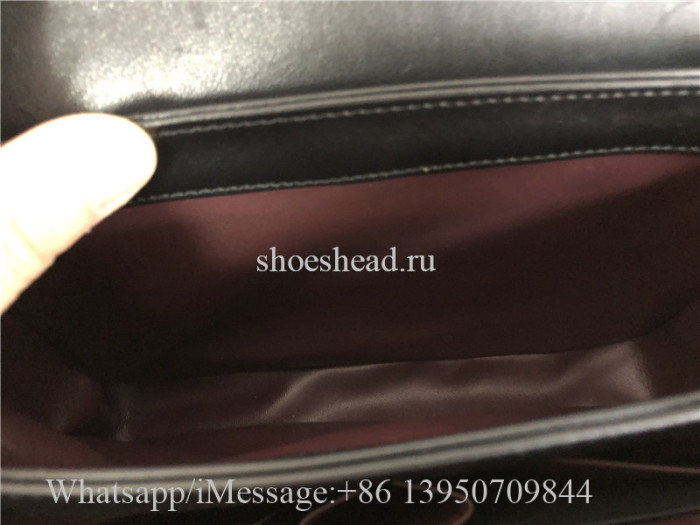 Original Chanel Lambskin Black Small Flap Bag With Top Handle
