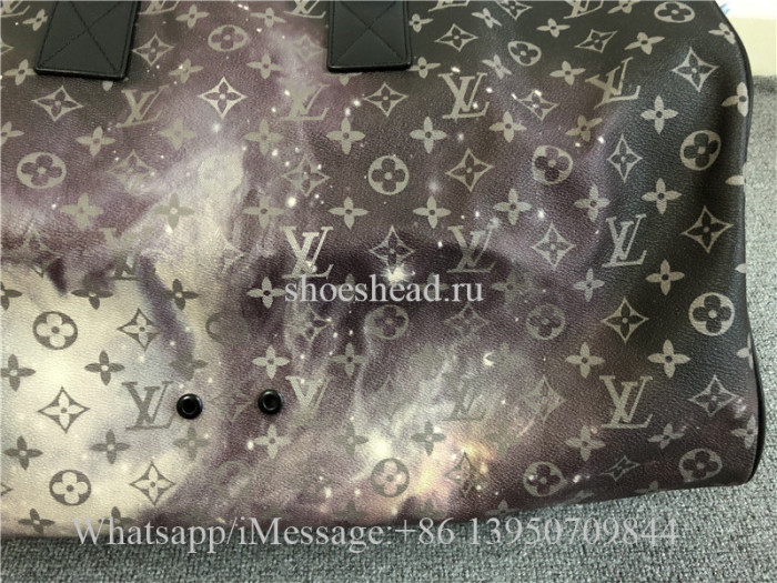 Original Louis Vuitton Keepall Bandouliere Monogram Galaxy 50 Black Multicolor