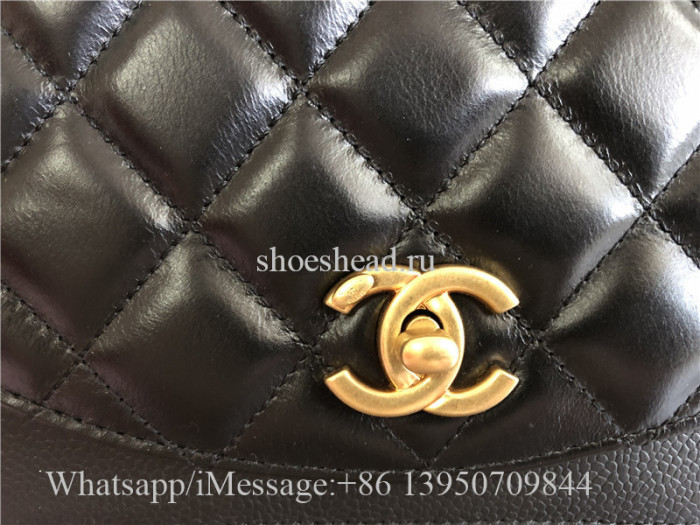 Original Chanel Lambskin Black Small Shoulder Bag 22cm