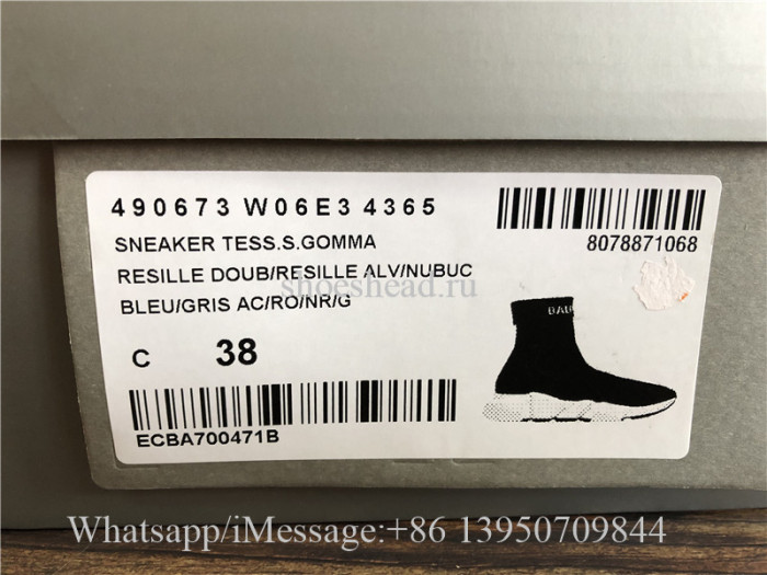 Balenciaga Speed Logo Black White Yellow Trainer