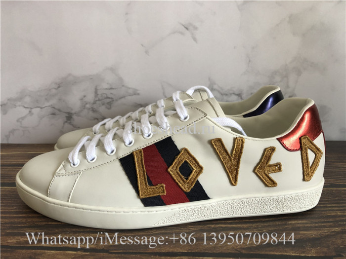 Super Quality Gucci Ace Embroidered Sneaker Loved White