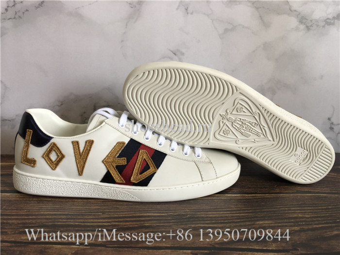 Super Quality Gucci Ace Embroidered Sneaker Loved White