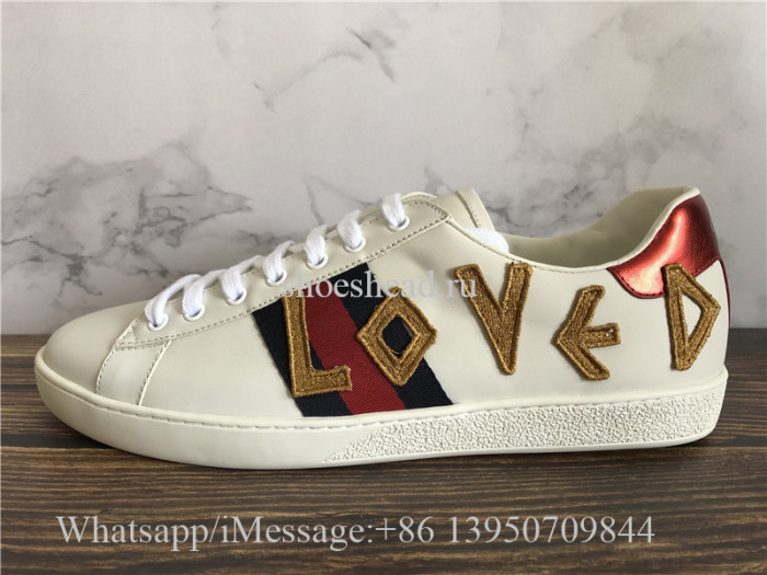 Super Quality Gucci Ace Embroidered Sneaker Loved White