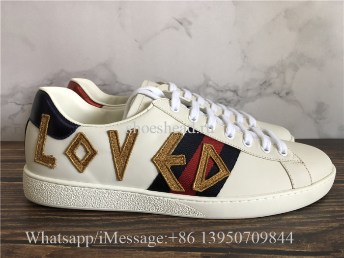Super Quality Gucci Ace Embroidered Sneaker Loved White