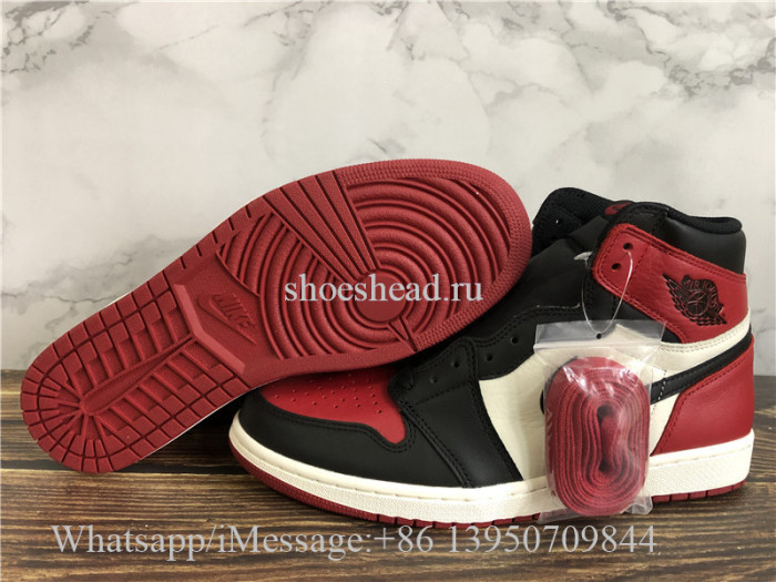 Super Quality Air Jordan 1 Retro High Bred Toe