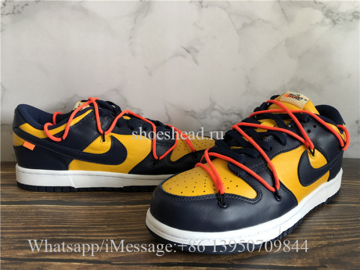 Off-White x Nike Dunk Low University Gold