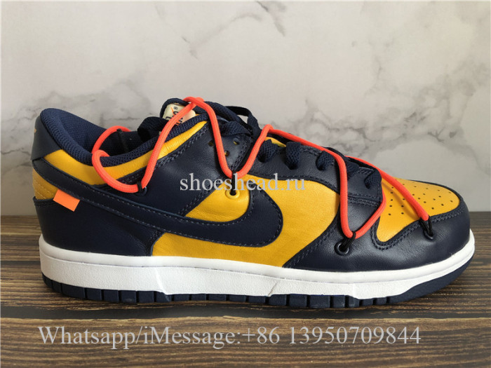 Off-White x Nike Dunk Low University Gold