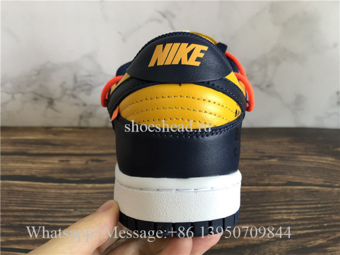 Off-White x Nike Dunk Low University Gold