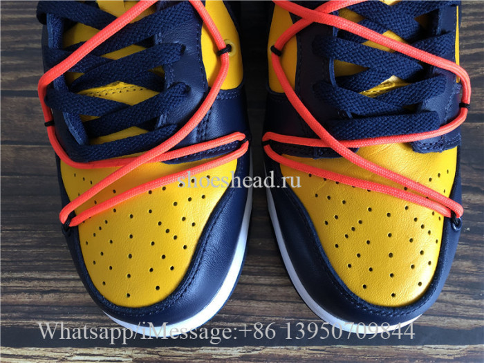 Off-White x Nike Dunk Low University Gold