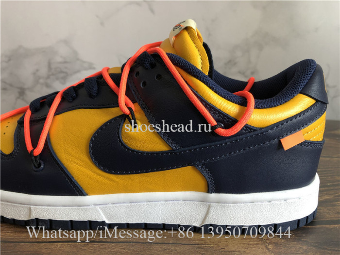 Off-White x Nike Dunk Low University Gold