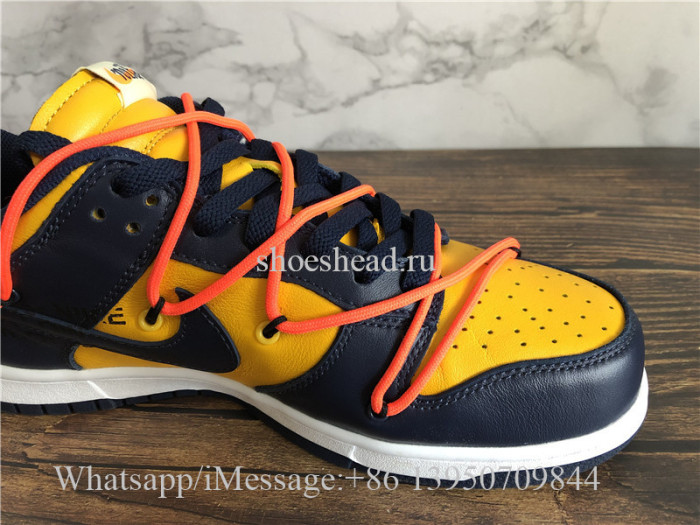 Off-White x Nike Dunk Low University Gold
