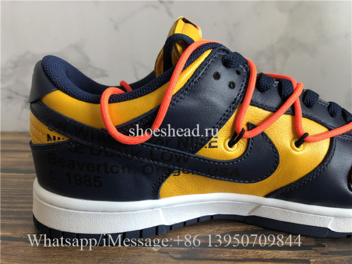 Off-White x Nike Dunk Low University Gold