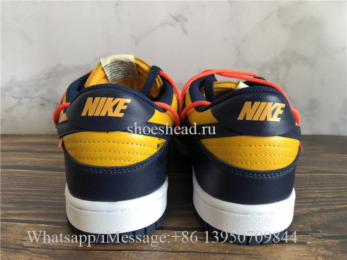 Off-White x Nike Dunk Low University Gold