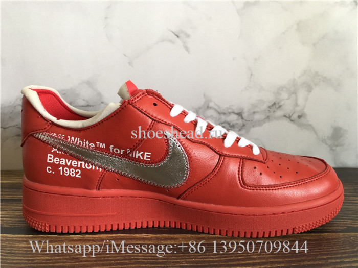 Off White x Nike Air Force 1'07 Red