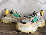 Super New Version Balenciaga Triple S Sneaker Cream Green Yellow