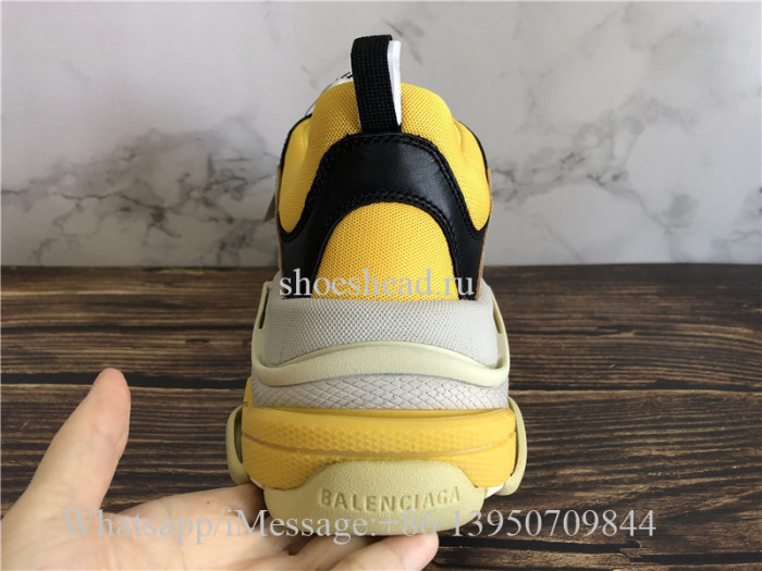 Super New Version Balenciaga Triple S Sneaker Cream Green Yellow