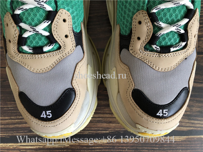 Super New Version Balenciaga Triple S Sneaker Cream Green Yellow