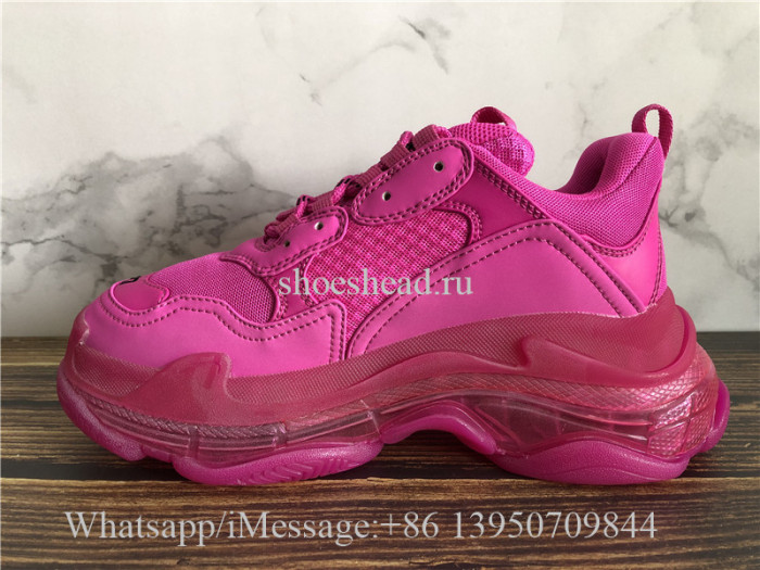 Balenciaga Triple S Clear Sole Trainer Rose Pink