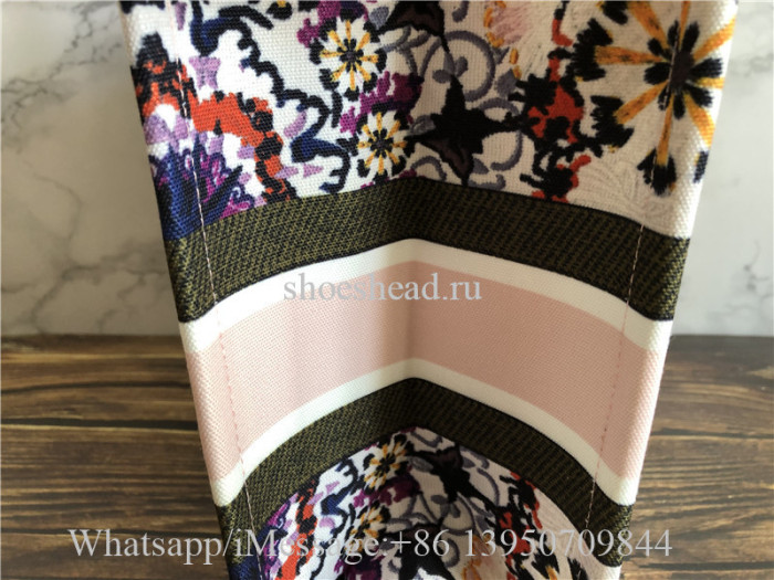 Christian Dior Book Tote Handbag Kaleidoscope Flower Print