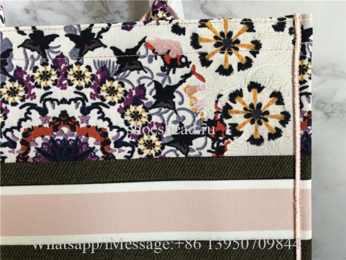 Christian Dior Book Tote Handbag Kaleidoscope Flower Print